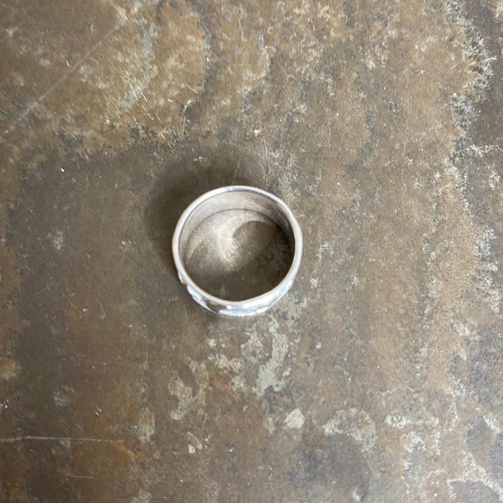 Super Cool Vintage 925 Sterling Silver Celestial Band Ring Sz 5.5 - Picture 5 of 10